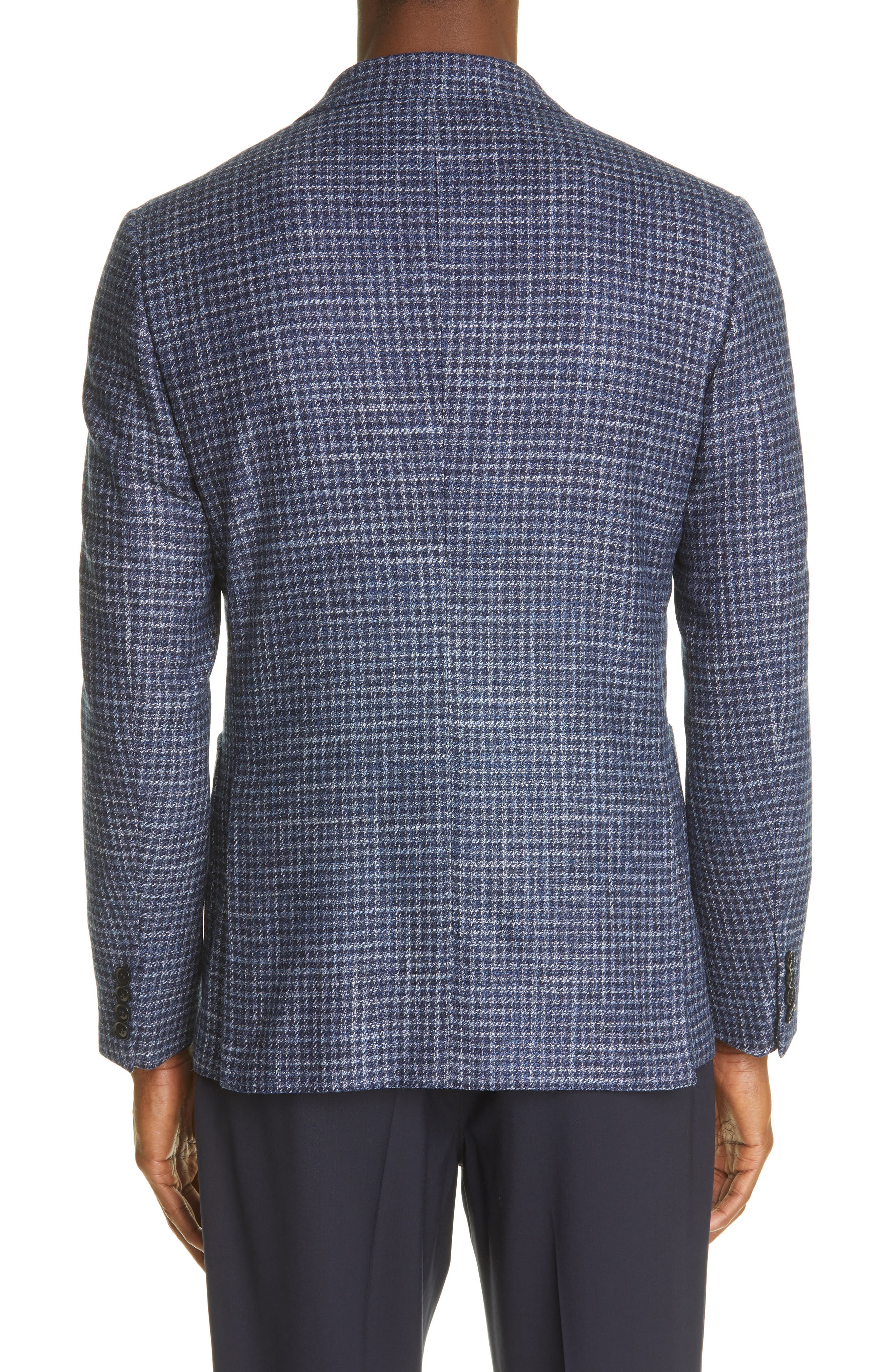 Crossover Micro Check Wool, Silk & Cashmere Sport Coat - image 2