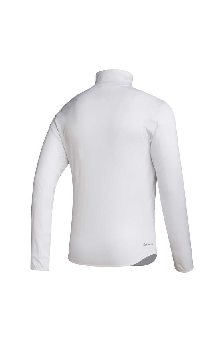 adidas Men's adidas White Rutgers Scarlet Knights 2023 Sideline AEROREADY Half-Zip Top, Alternate, color, 