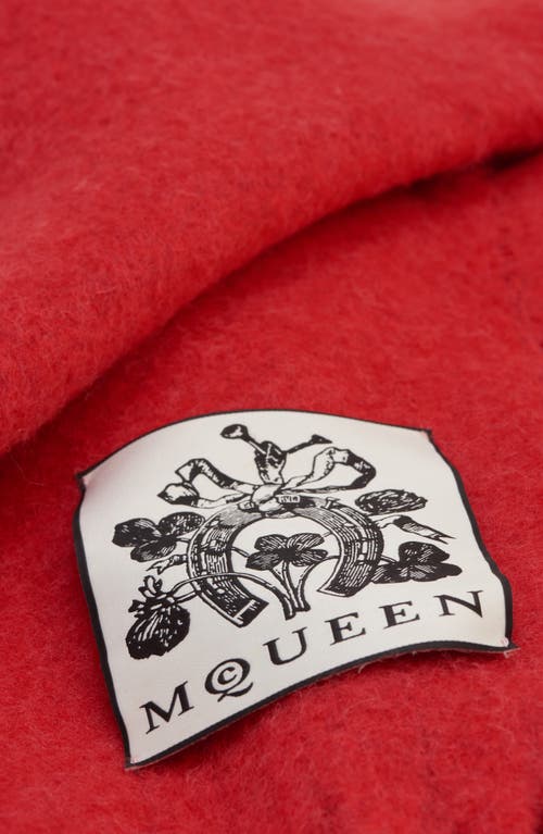 Alexander Mcqueen Mcqueen Solid Alpaca Blend Scarf