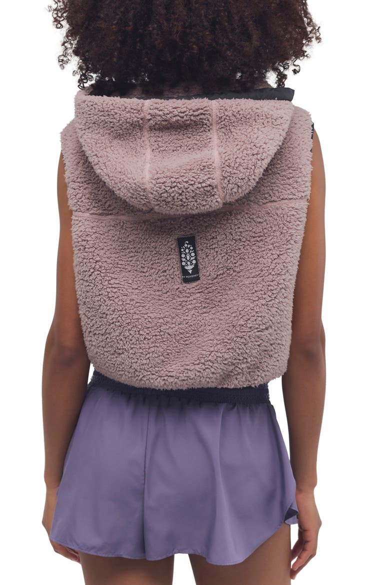 Sky High Fleece Vest, Alternate, color, SMOKY PLUM BLACK