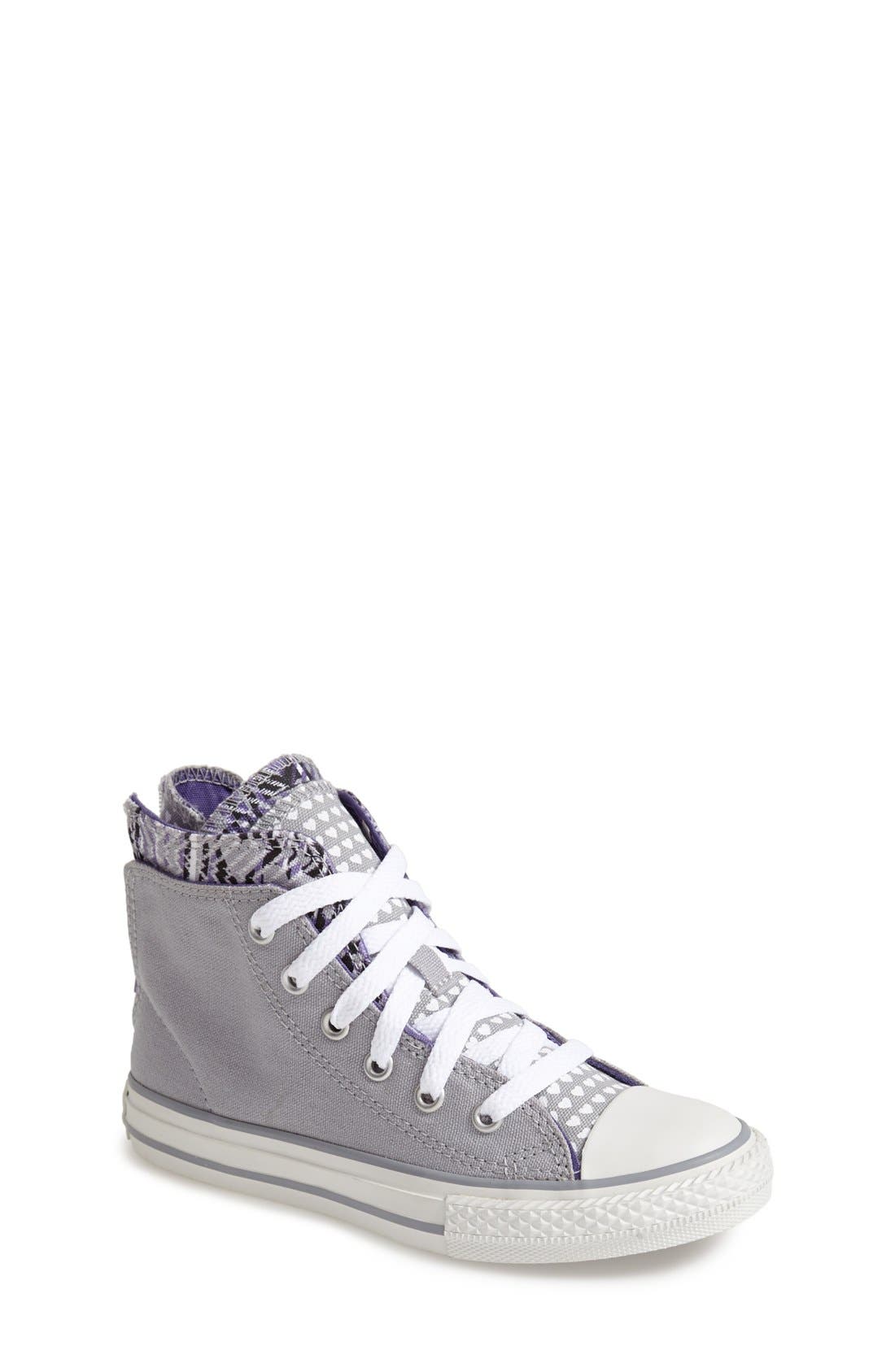 Converse Chuck Taylor<sup>®</sup> All Star<sup>®</sup> Zip Back High Top Sneaker, Main, color, 
