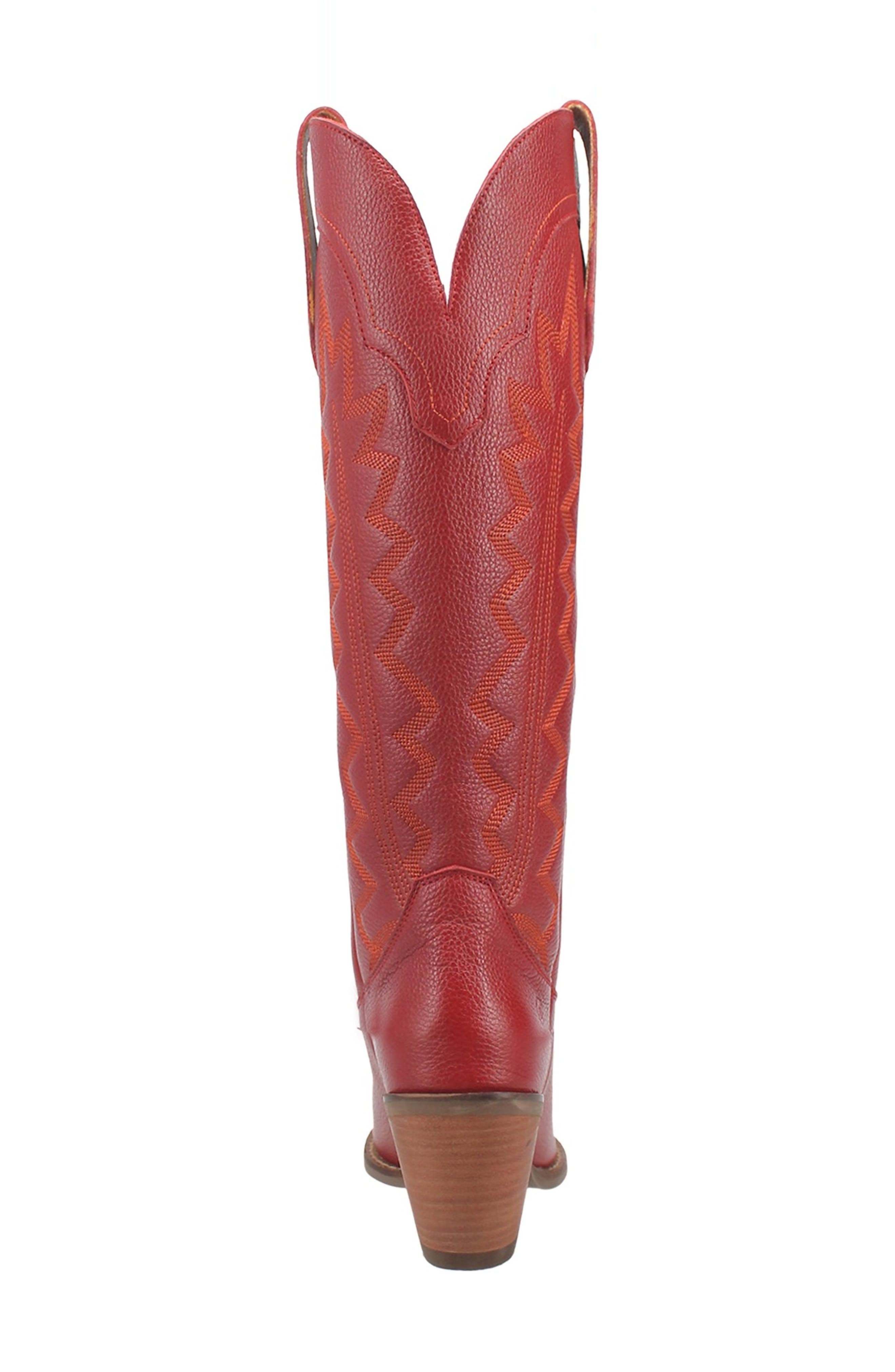 Knee High Western Boot, Alternate, color, RED