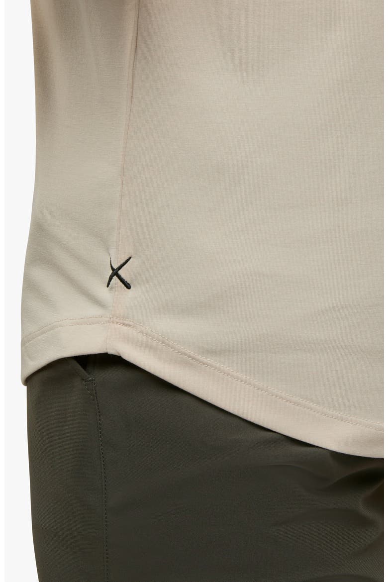 AO Curve Hem Cotton Blend T-Shirt, Alternate, color, CLAY