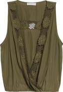Ramy Brook Daisy Embroiderd Wrap Front Top