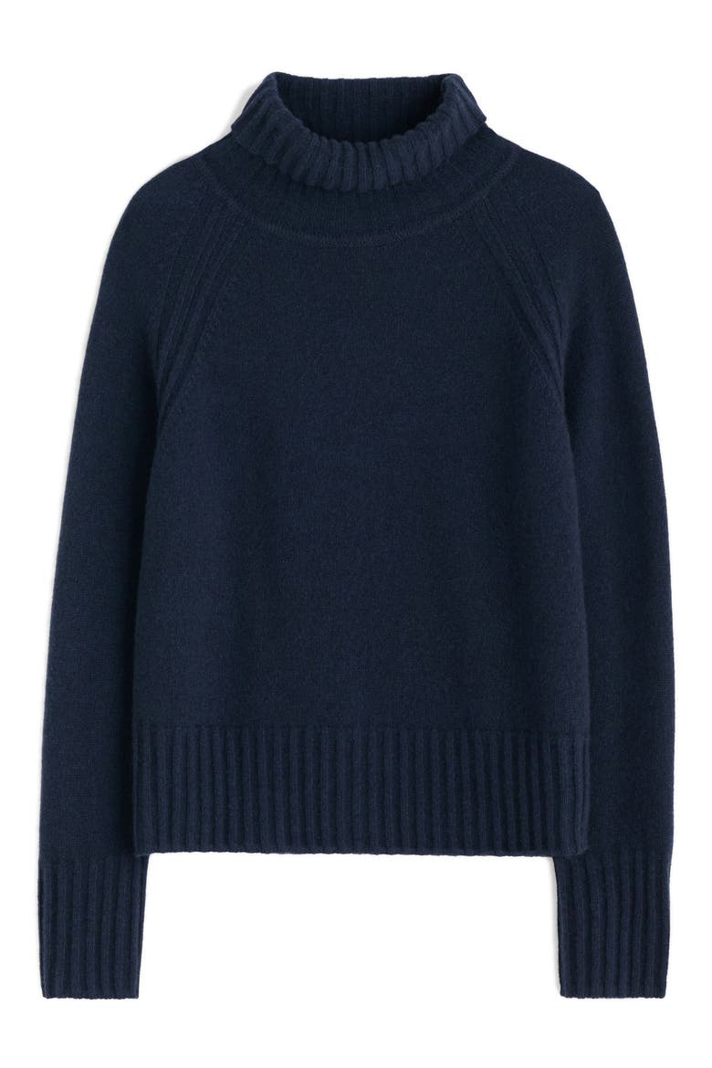Basset Cove Merino Wool Blend Turtleneck Sweater, Main, color, KNIT MELANGE MARITIME