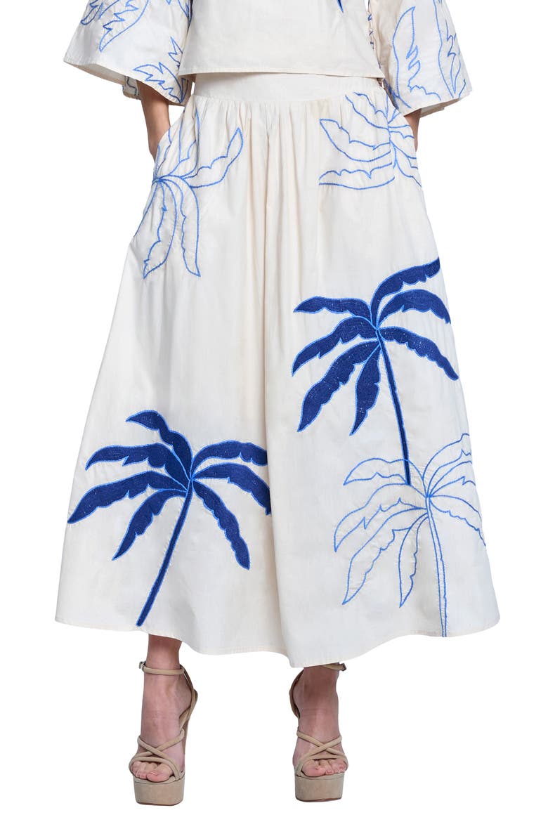 Nuri Maxi Skirt, Alternate, color, TAUPE/ BLUE
