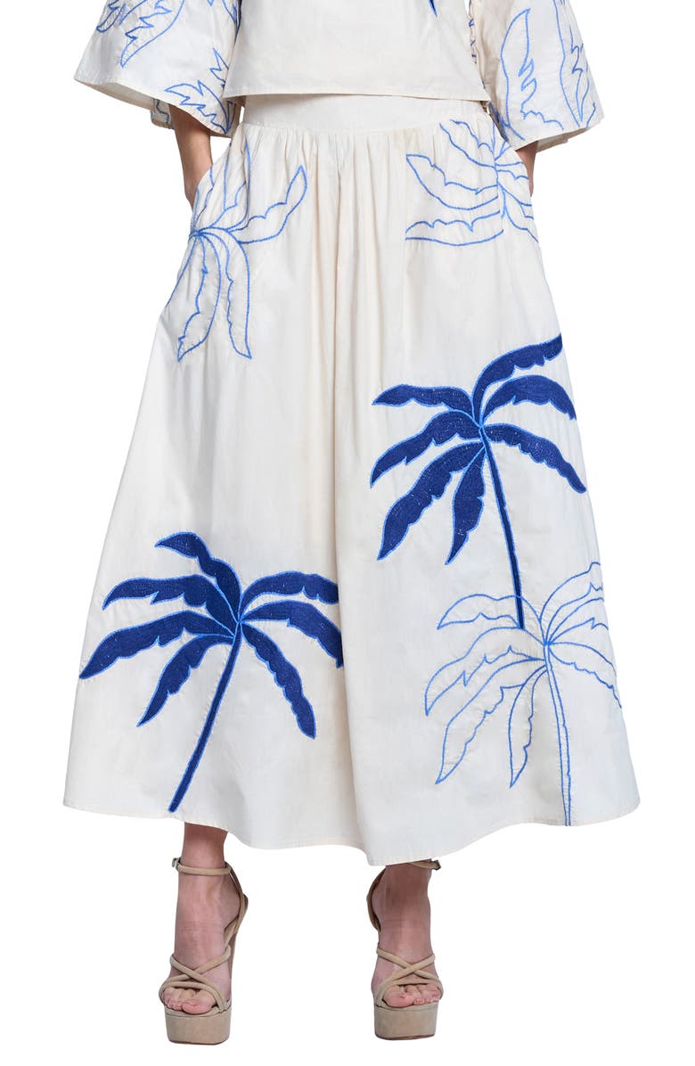 CIEBON Nuri Maxi Skirt, Alternate, color, Taupe/ Blue