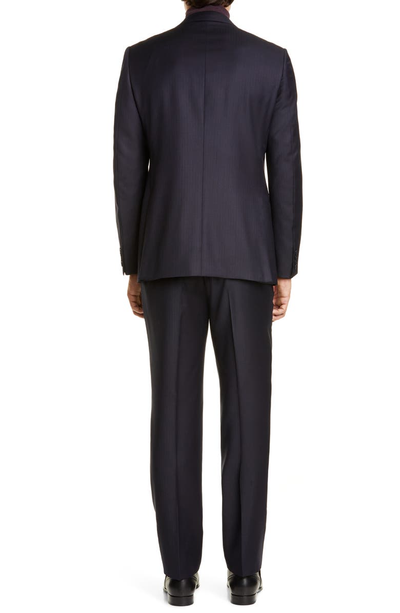 ZEGNA Ermenegildo Zegna Milano Classic Fit Stripe Wool & Silk Suit, Alternate, color,