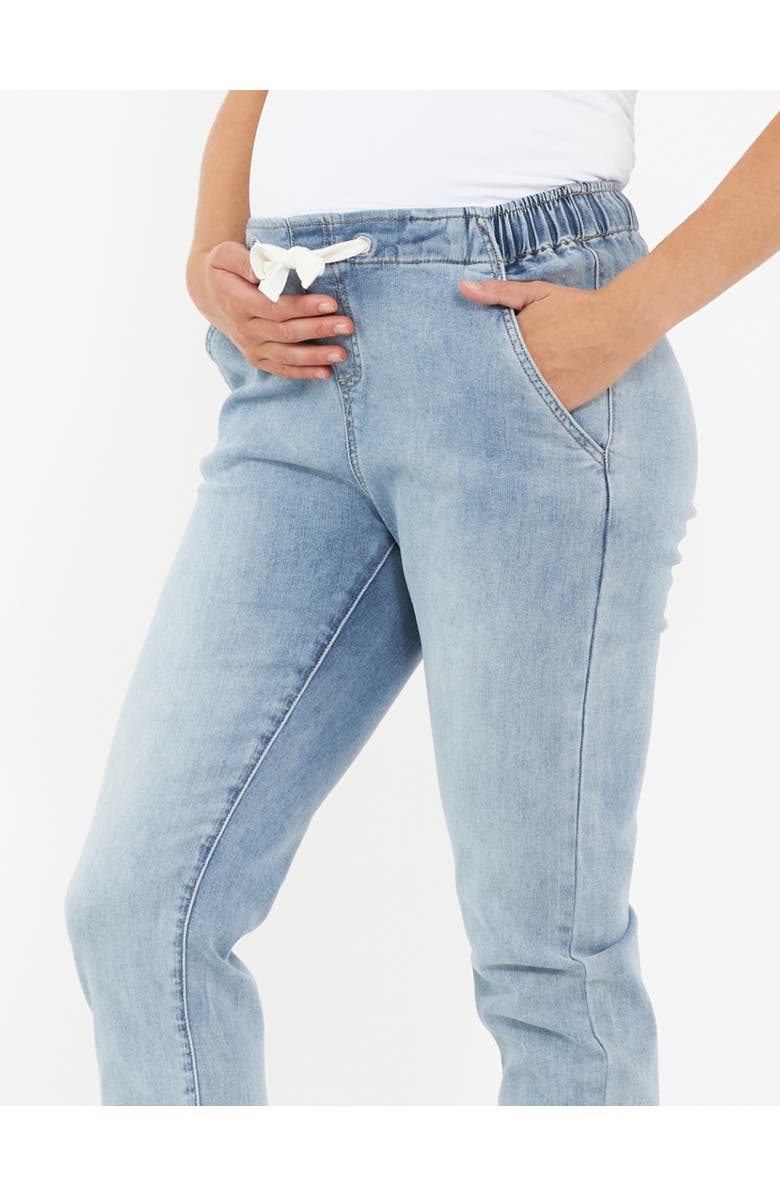 Ripe Maternity Denim Jogger, Alternate, color, Light Blue