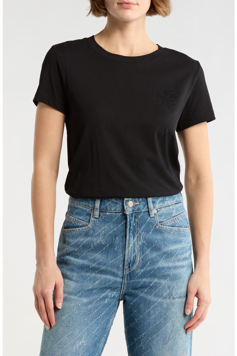 Crystal Cotton T-Shirt, Main, color, BLK