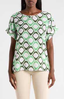PATRIZIA LUCA Honeycomb Print Top