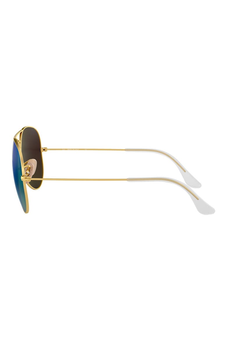Large Icons 62mm Aviator Sunglasses, Alternate, color, GRN MIRGRN
