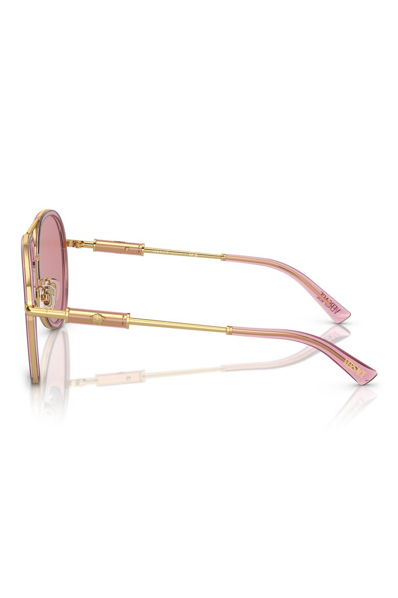 60mm Pilot Sunglasses, Alternate, color, PINK