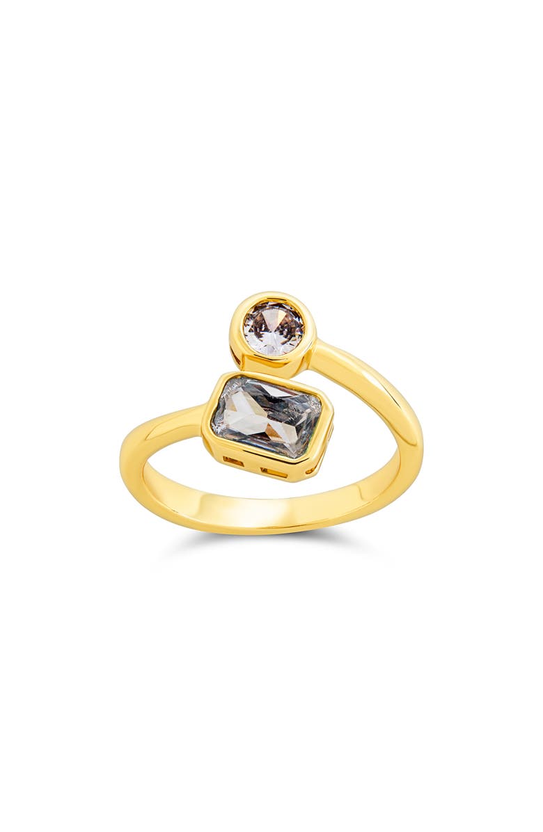 Sterling Forever Gracelyn CZ Crossover Ring, Main, color, Gold