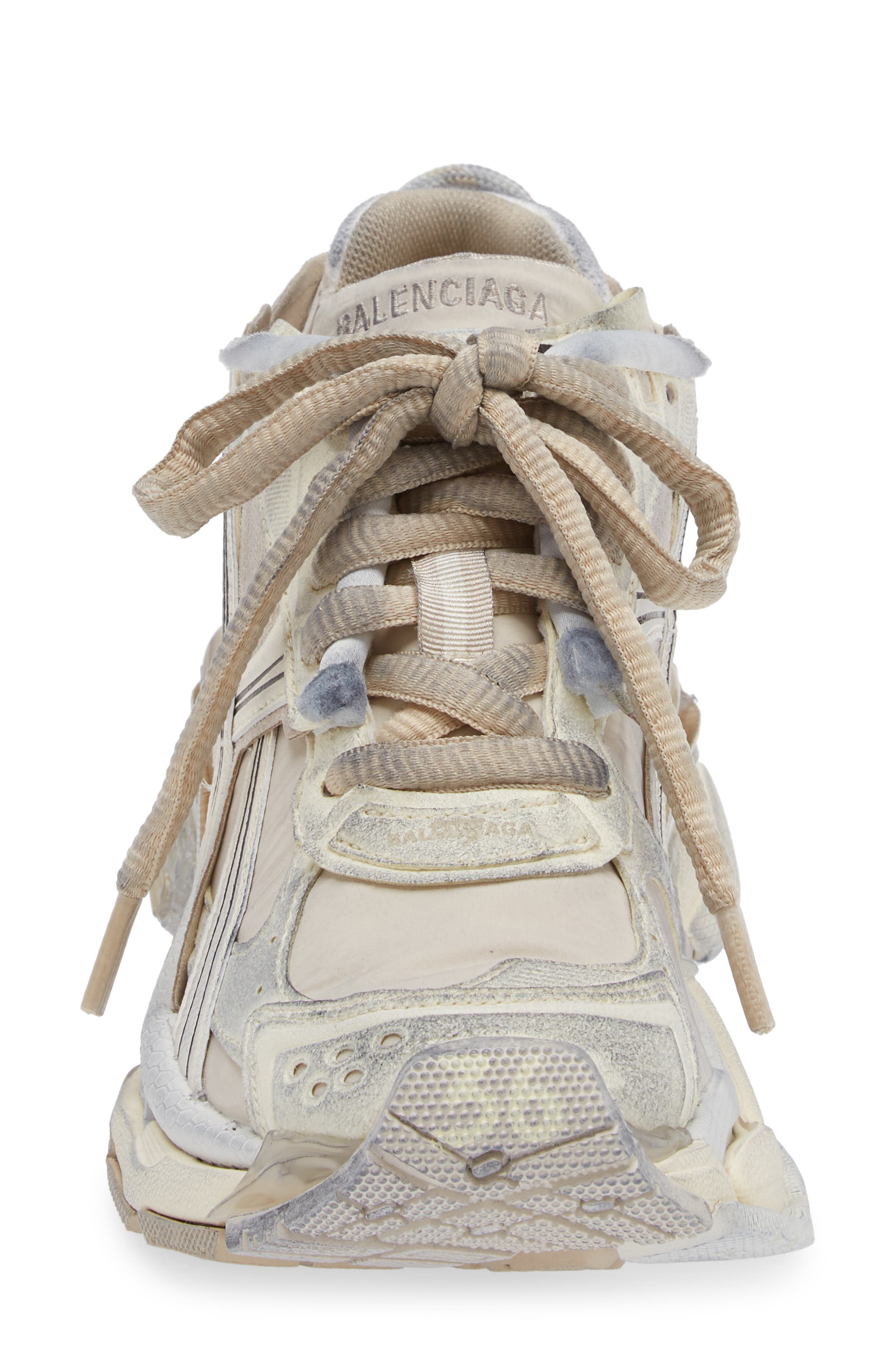 Runner Sneaker, Alternate, color, BEIGE MIX