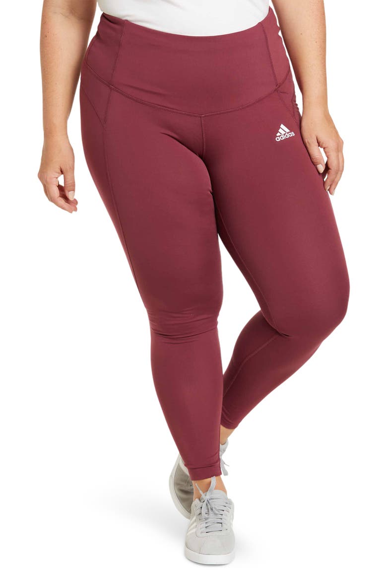 Feelbrilliant Designed 2 Move Tights, Main, color, VICTORY CRIMSON/WHITE