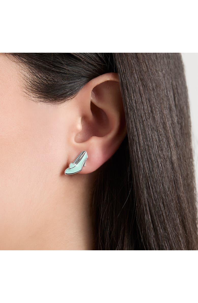 Disney Cinderella Shoes Stud Earrings, Alternate, color, Green