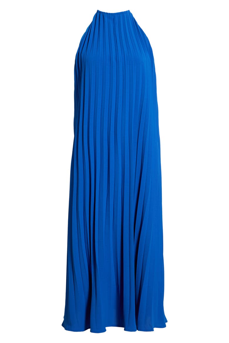 Wenden Pleated Sleeveless Dress, Alternate, color, COBALT