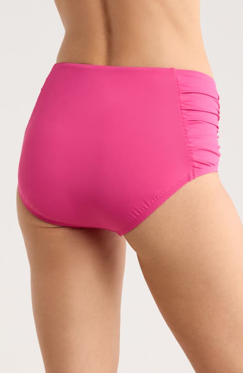 Jantzen Shirred Bikini Bottoms In Pink
