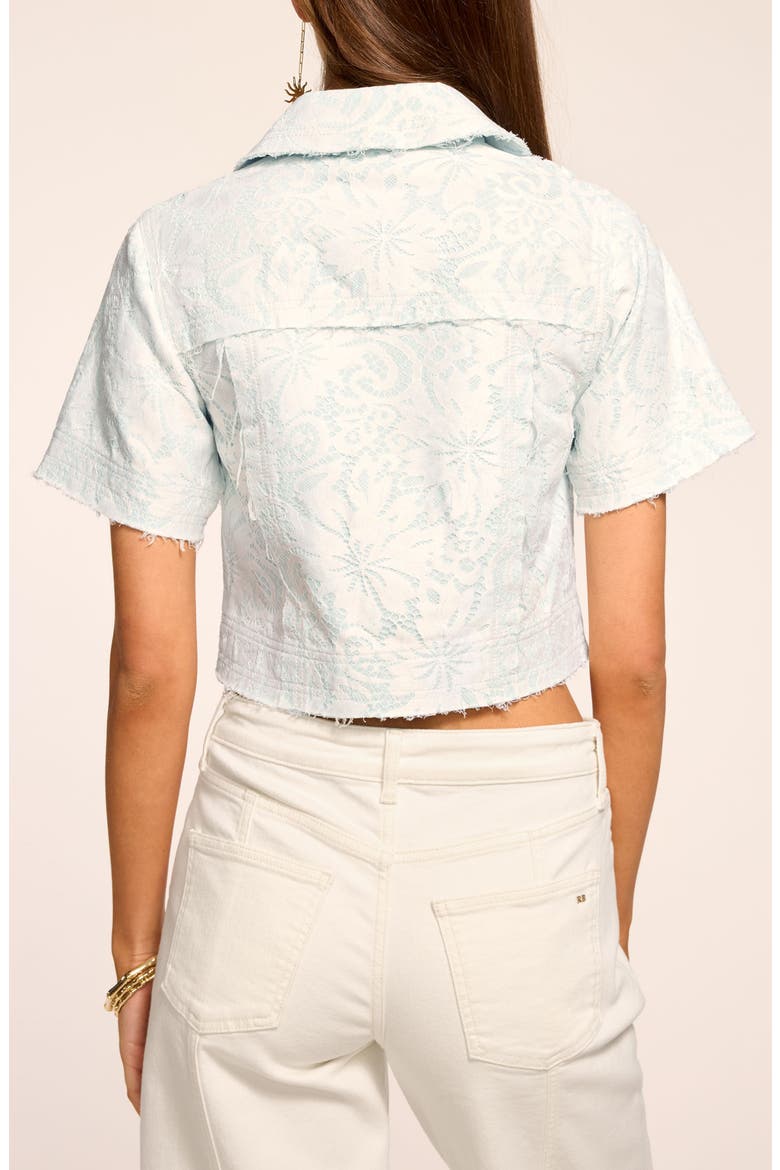 Winnie Short Sleeve Crop Jacket, Alternate, color, BLUE BREEZE LACE