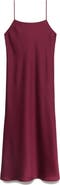 MANGO Satin Midi Nightgown