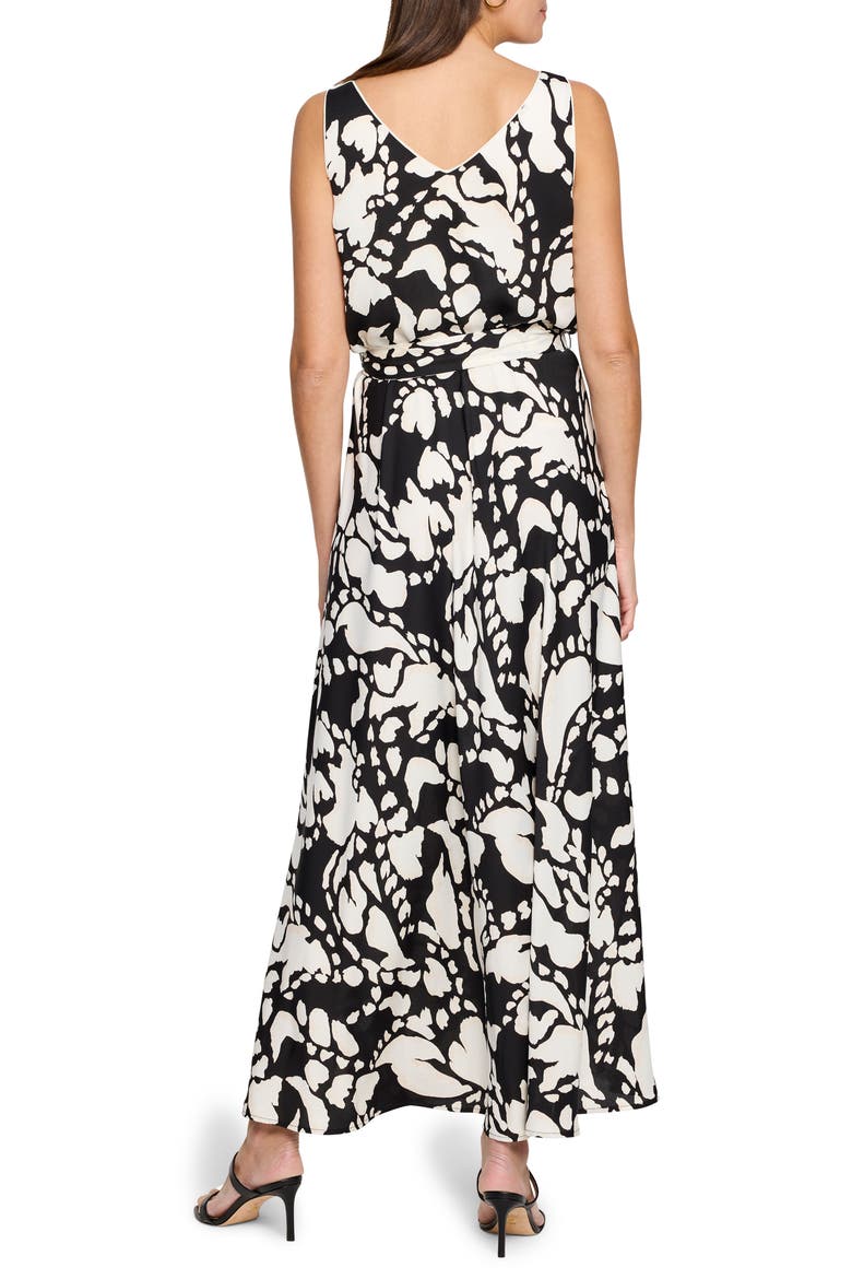 Bianca Evening Petal Maxi Dress, Alternate, color, BLACK MULTI