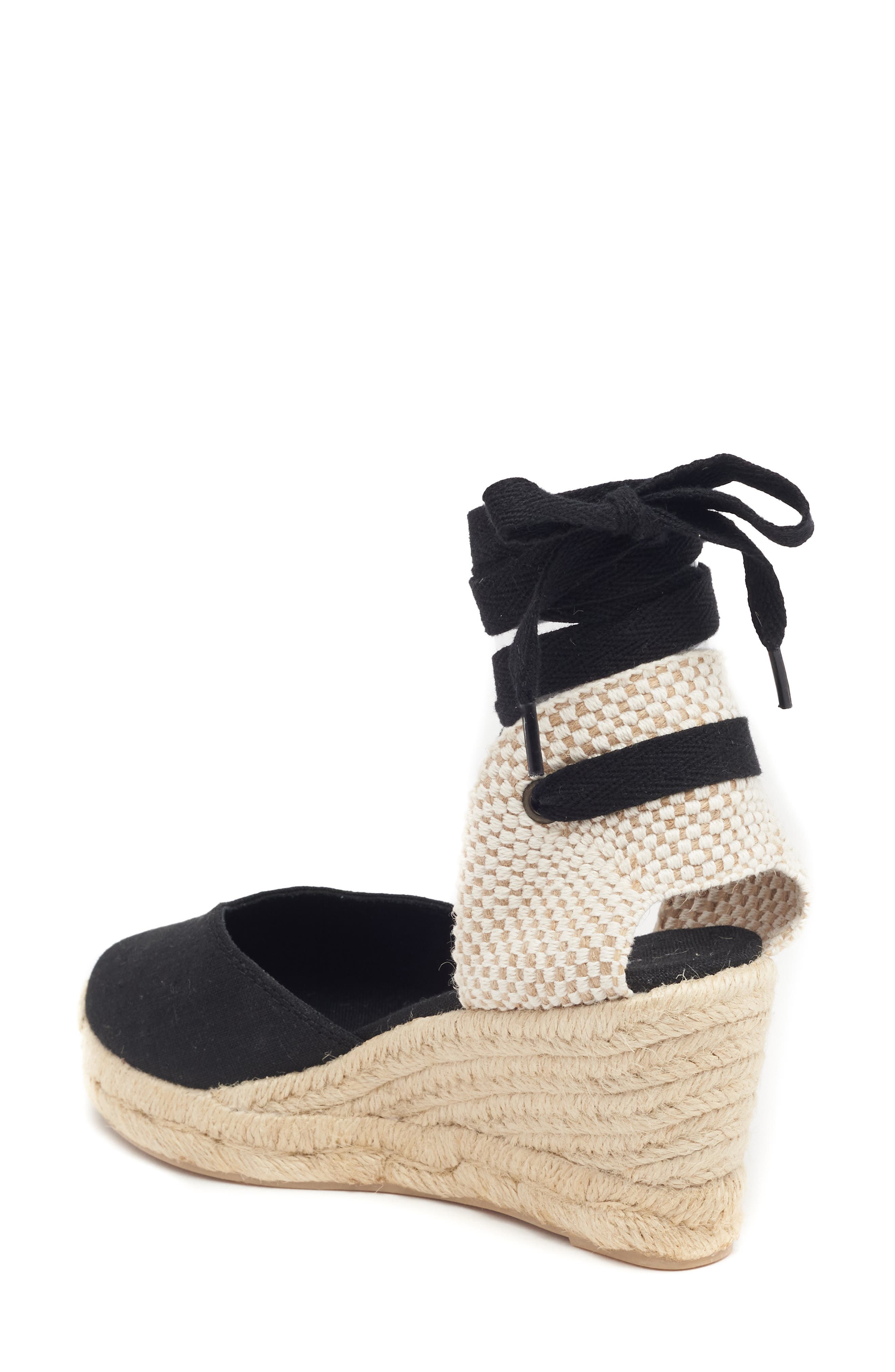 Soludos Lyon Ankle Wrap Wedge Espadrille, Alternate, color, 