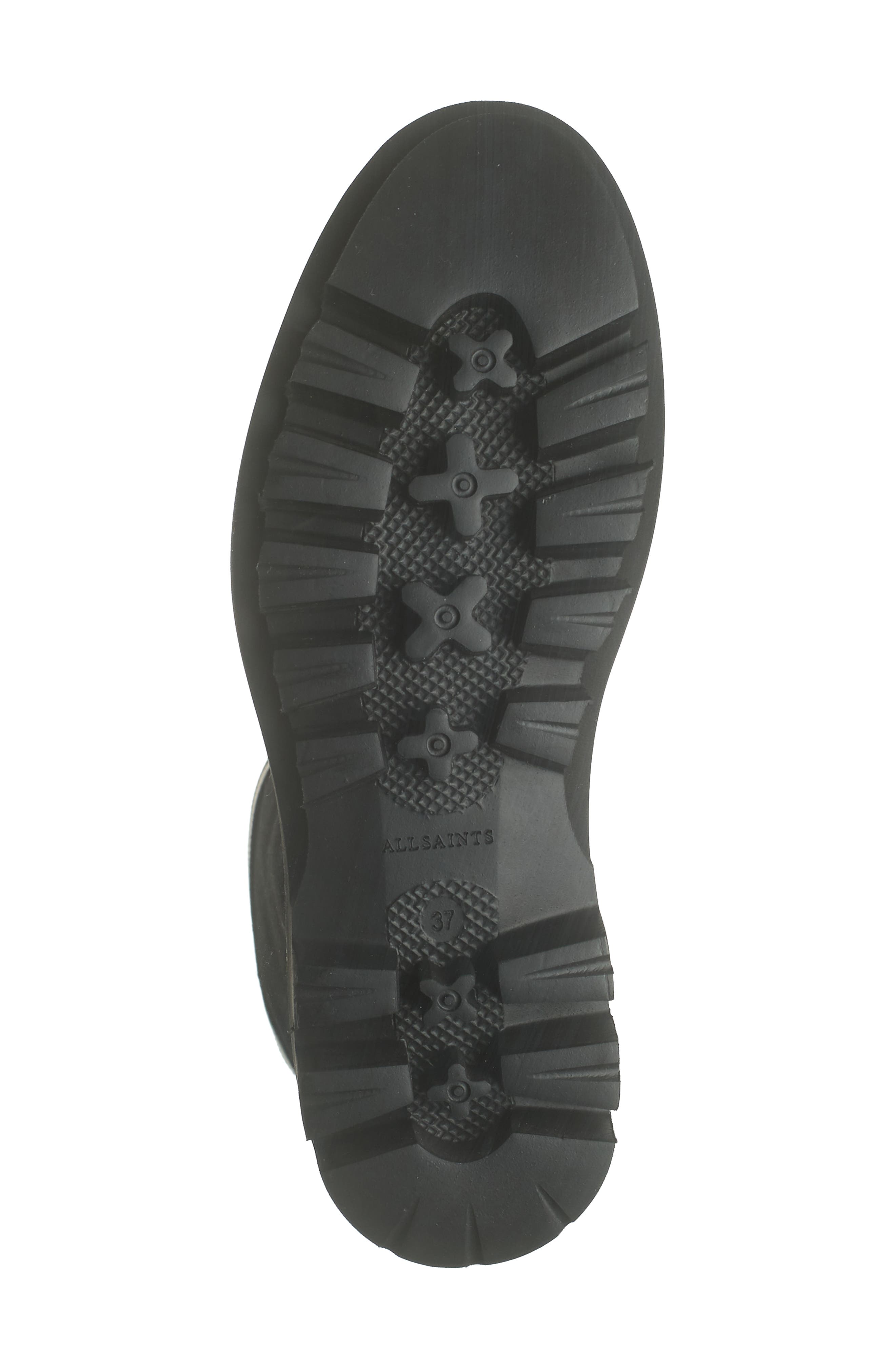 AllSaints Beth Leather & Canvas Tall Platform Boot, Alternate, color, 