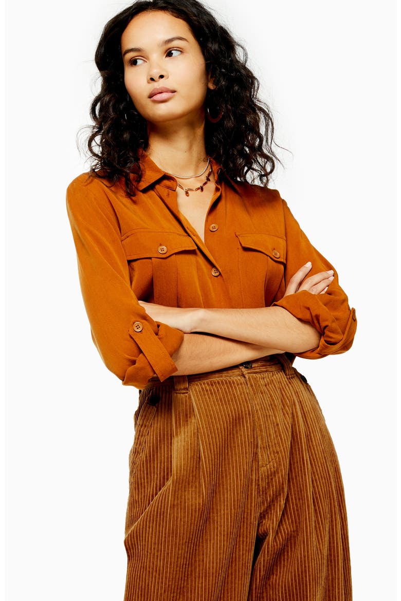 Caitlin Corduroy Trousers, Alternate, color, BROWN