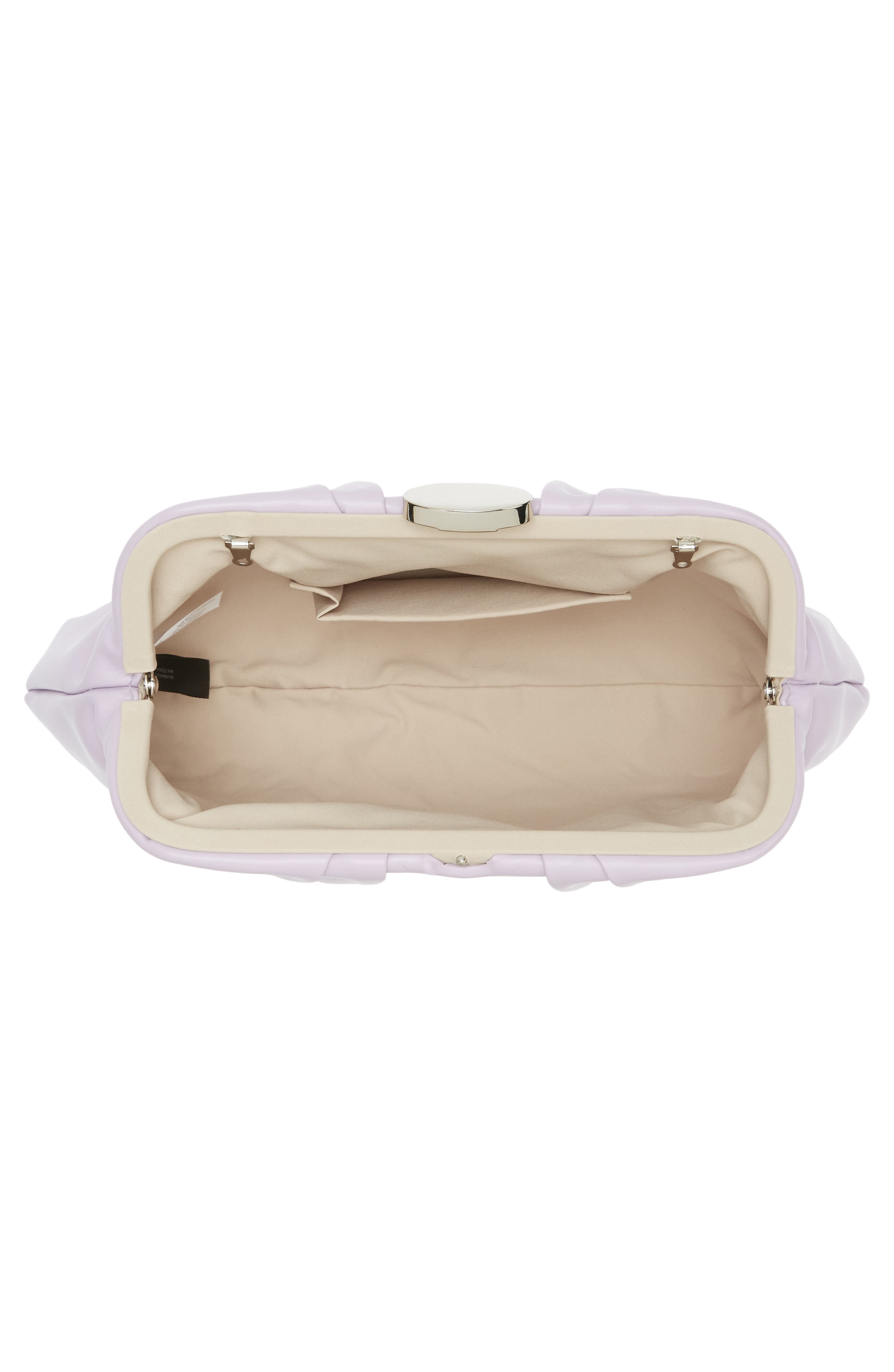Soft Faux Leather Clutch, Alternate, color, PURPLE GAUZE