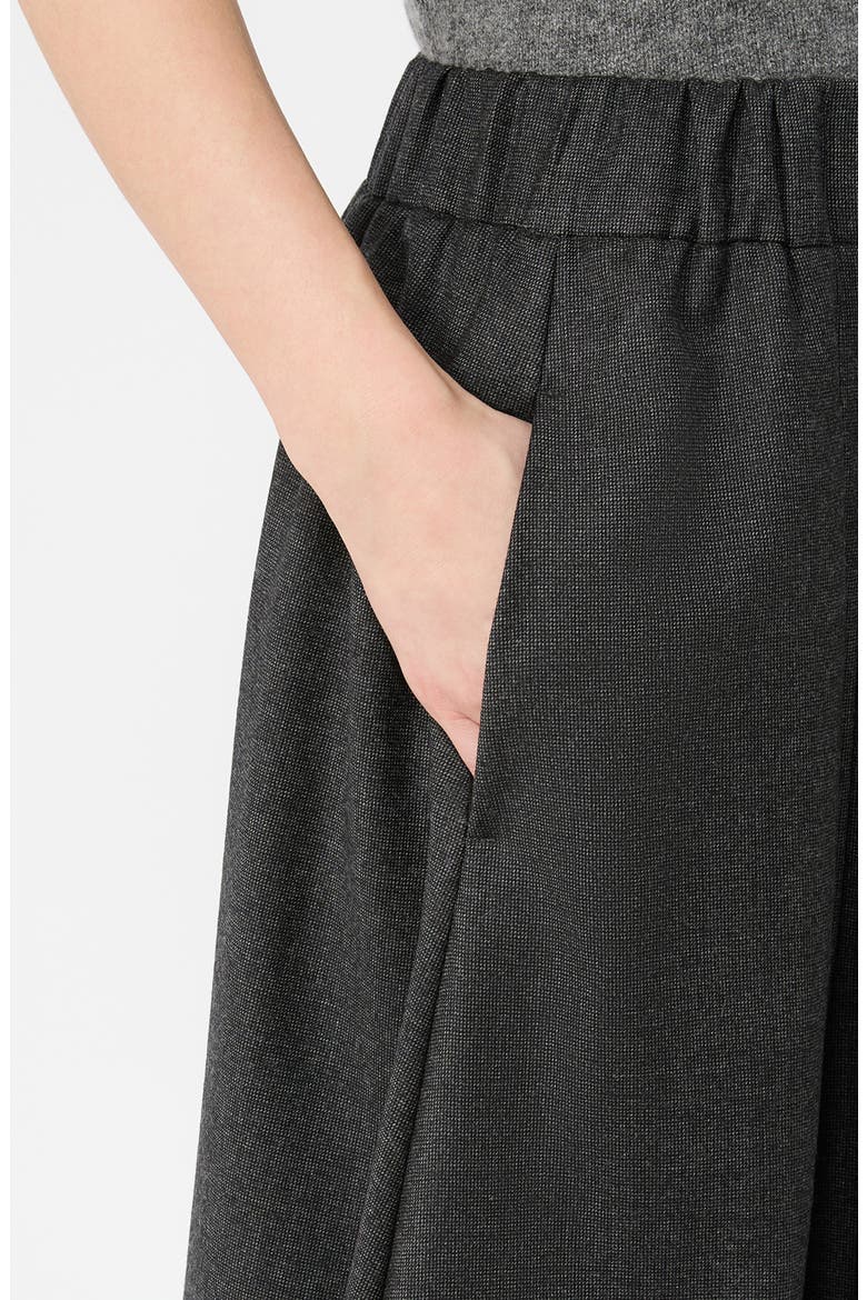 Stretch Wool Midi Skirt, Alternate, color, DARK GREY