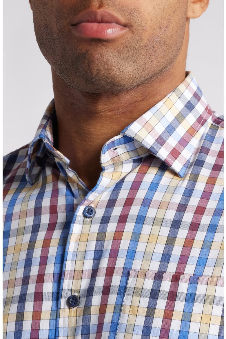 Dartmouth Plaid Button-Up Shirt, Alternate, color, MERLOT