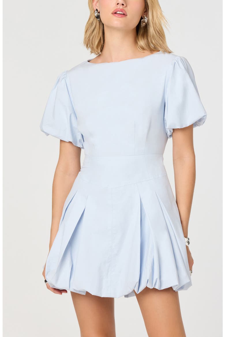 Kattie Bubble Hem Minidress, Alternate, color, LIGHT BLUE