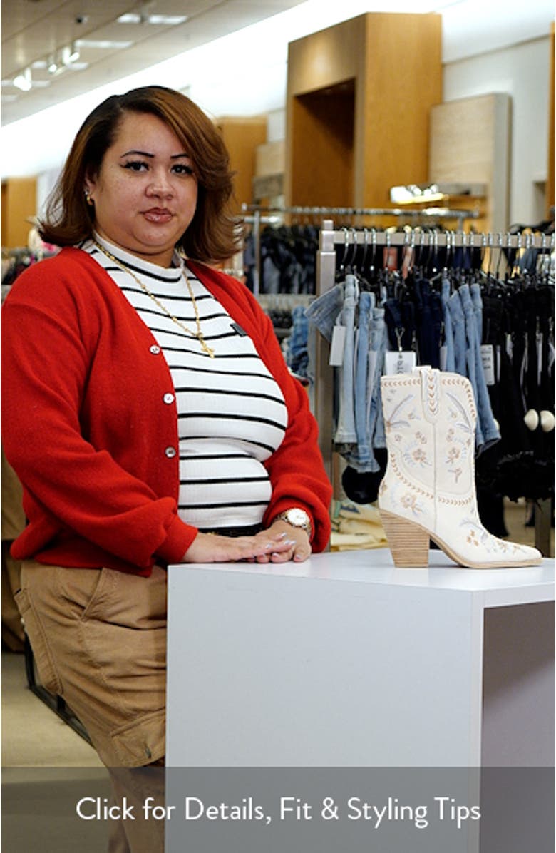 Jessey Floral Pointed Toe Western Boot, sales video thumbnail