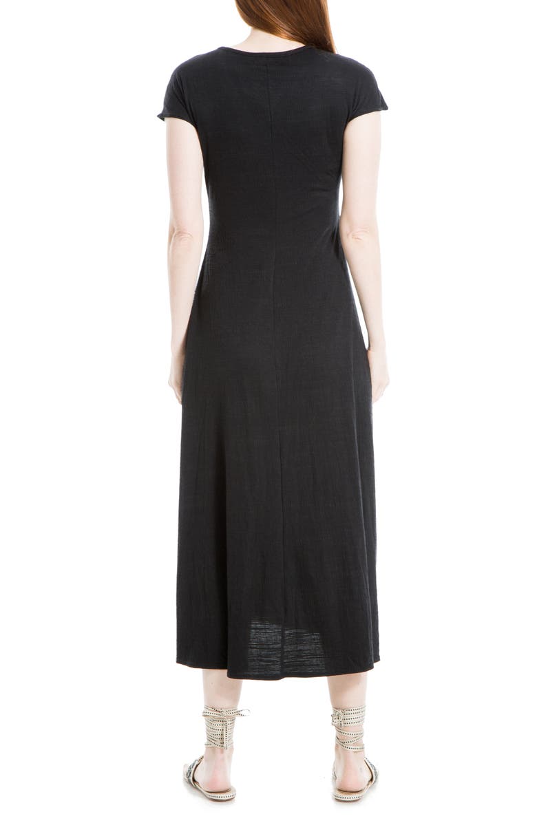 MAX STUDIO Cap Sleeve Side Ruched Midi Dress, Alternate, color, 