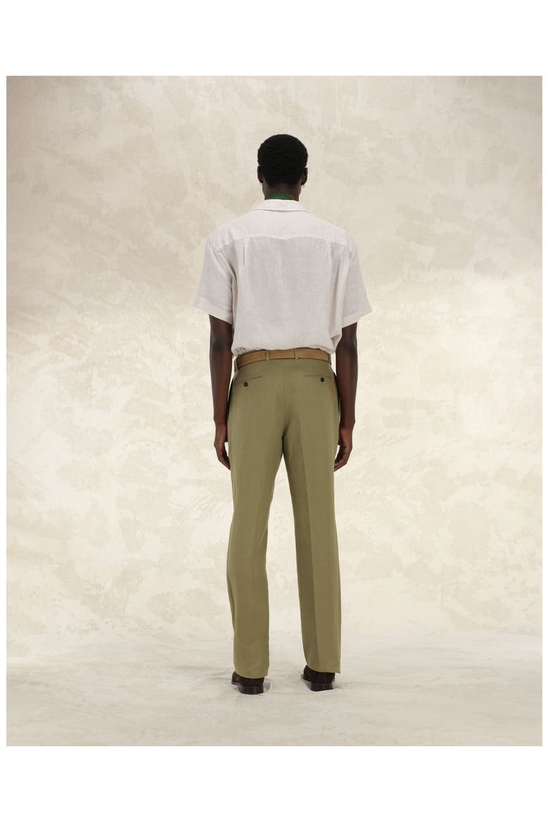 Bowling Linen Short Sleeve Shirt, Alternate, color, NATURAL