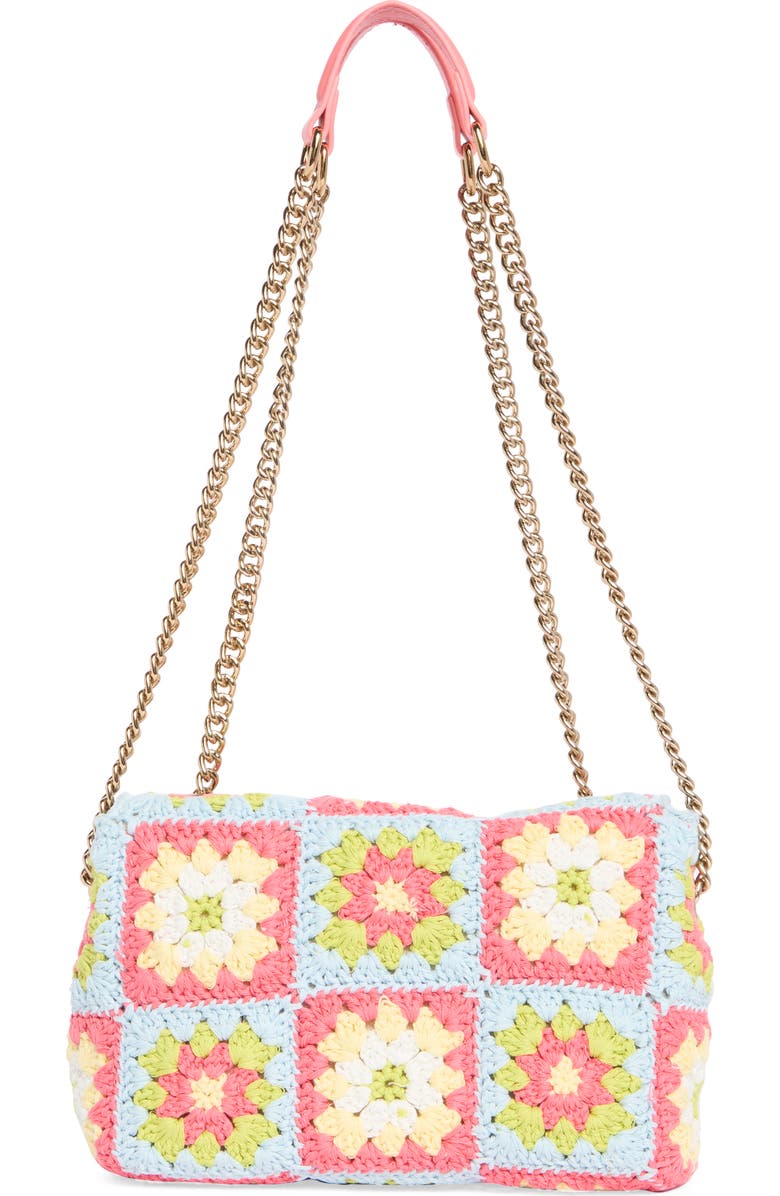 Kurt Geiger London Medium Kensington Crochet Shoulder Bag, Alternate, color, Open Pink