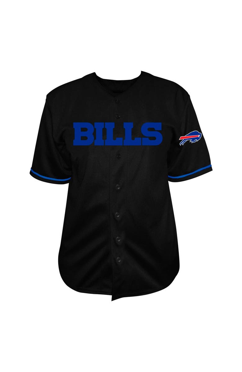 FANATICS Men's Fanatics Josh Allen Black Buffalo Bills Big & Tall Baseball Button-Up Shirt, Alternate, color, Black