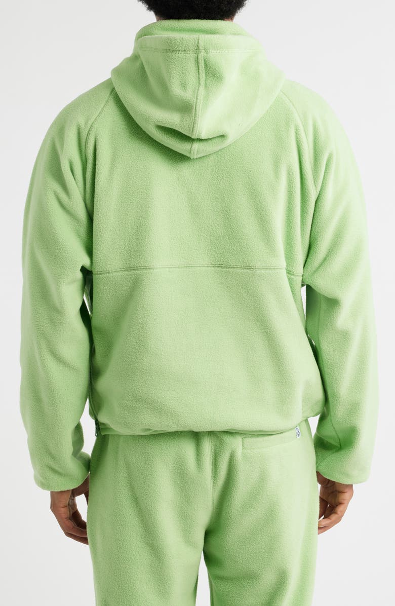 Billionaire Boys Club BB Windrunner Hooded Fleece Quarter Zip Pullover, Alternate, color, Forest Shade