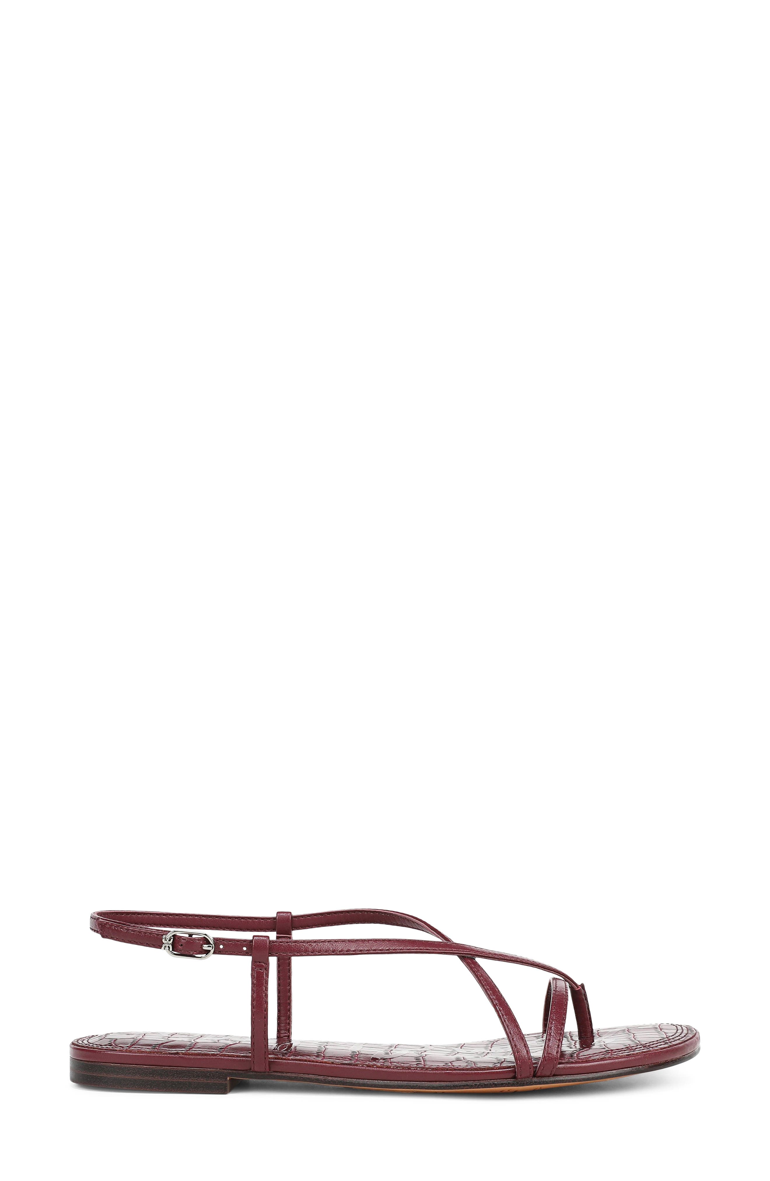 Calla Flat Sandal, Alternate, color, CHIANTI
