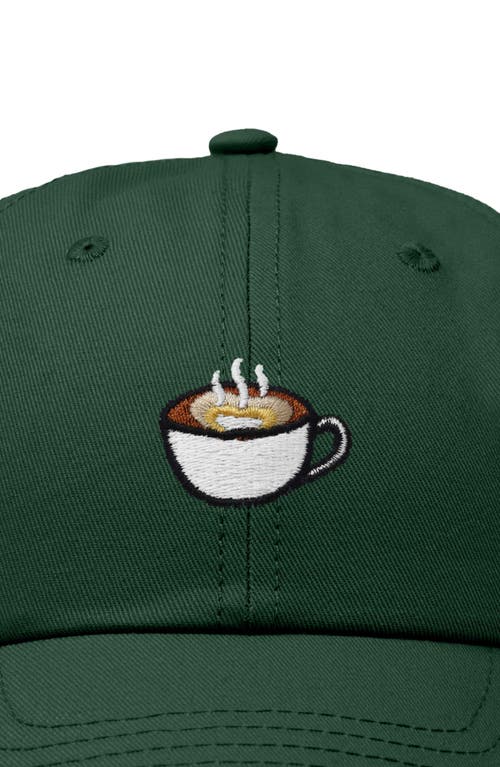 Dalix Cappuccino Embroidered Casual Cap In Dark Green