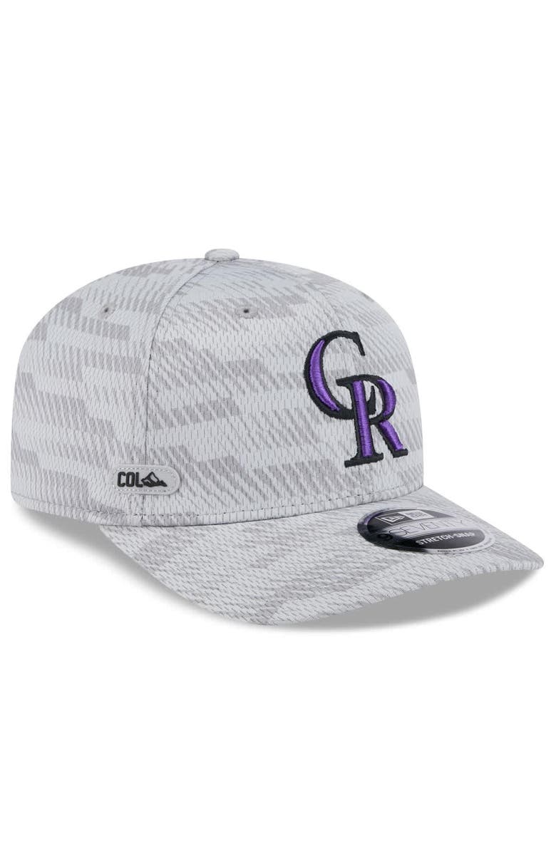 New Era Men's New Era Gray Colorado Rockies 2025 MLB Clubhouse 9SEVENTY Stretch-Snap Hat, Main, color, Gray