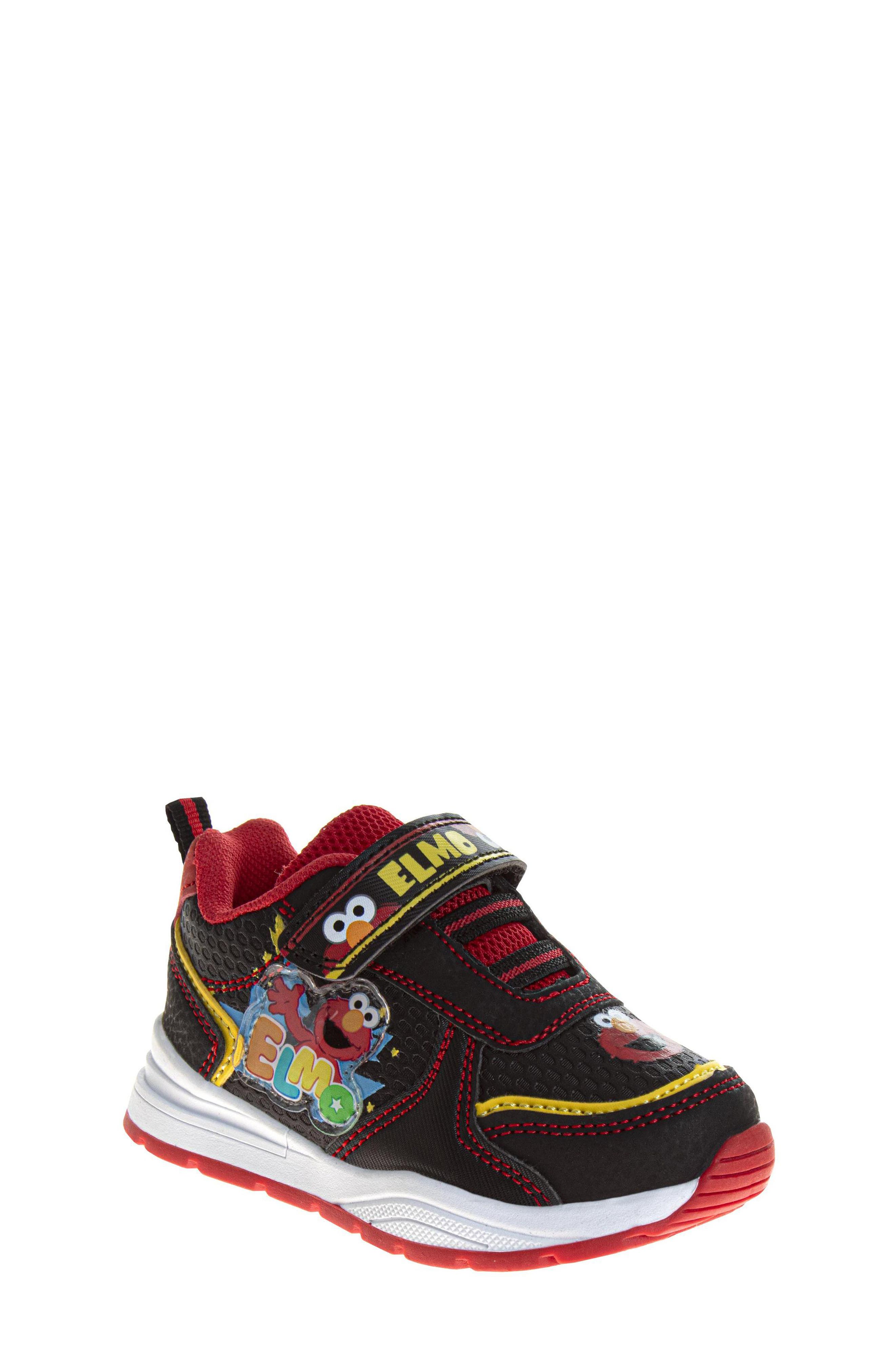 JOSMO Kids' Sesame Street Elmo Light-Up Sneaker, Main, color, Black/Red