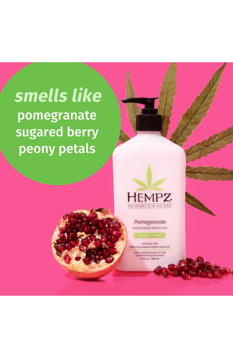 HEMPZ Pomegranate Herbal Body Moisturizer, Alternate, color, 