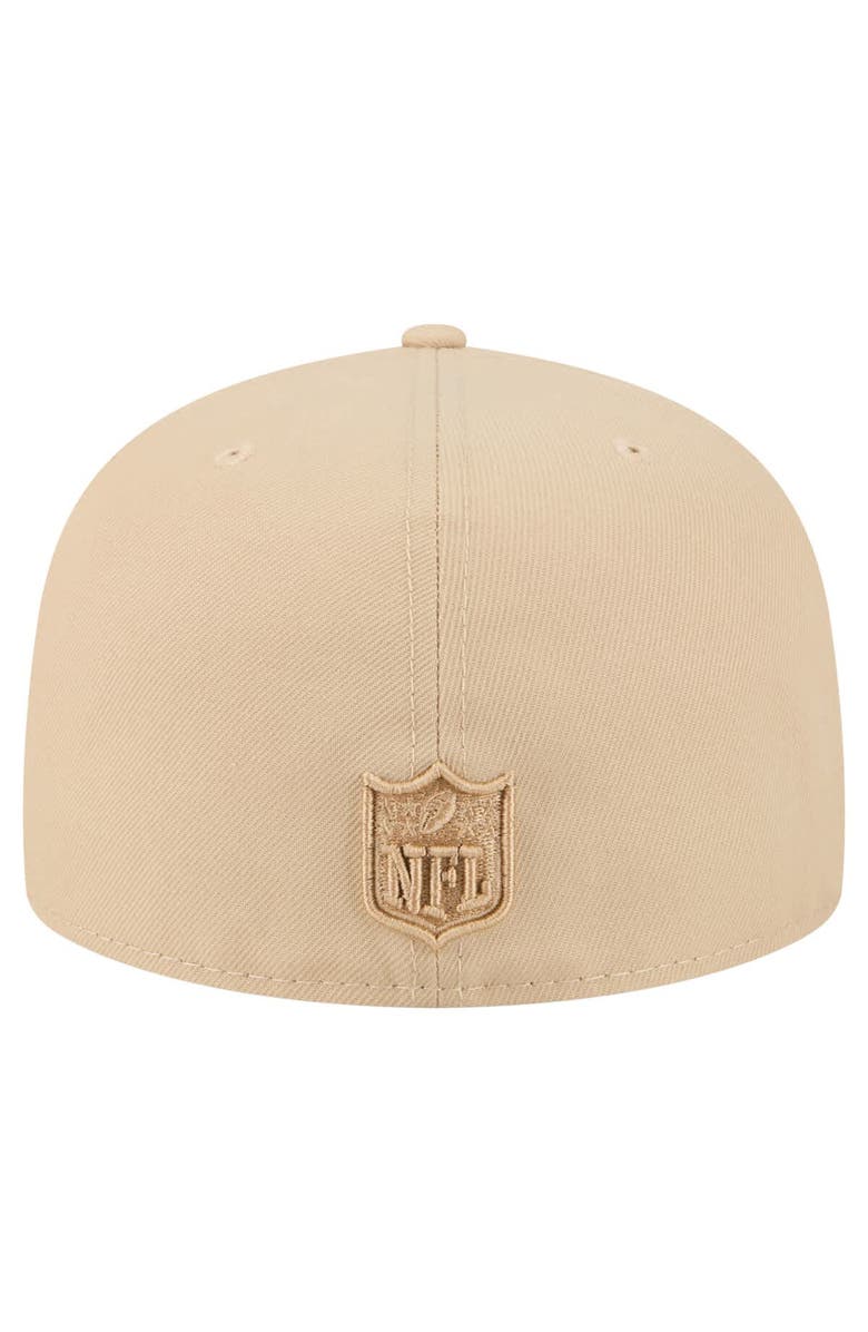 New Era Men's New Era  Light Beige Washington Commanders Color Pack A-Frame 59FIFTY Fitted Hat, Alternate, color, 