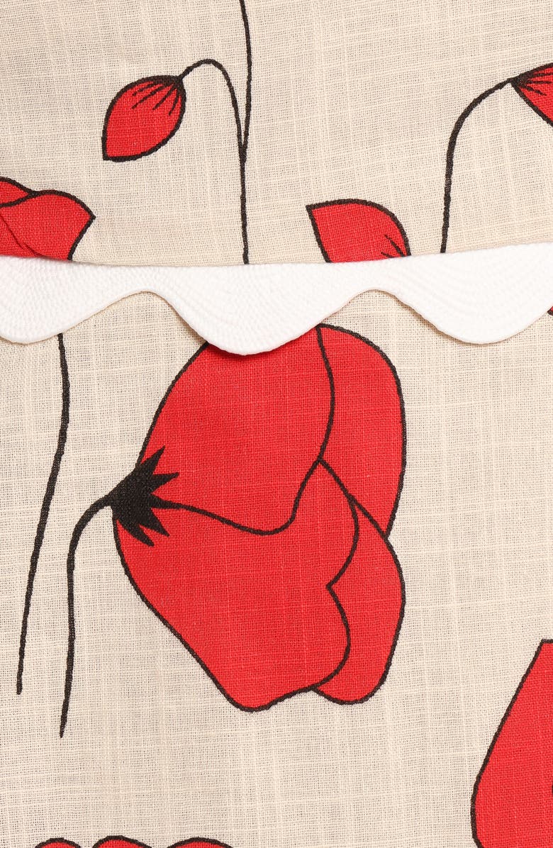 Petal & Pup Romia Strapless Romper, Alternate, color, Red Beige Poppy