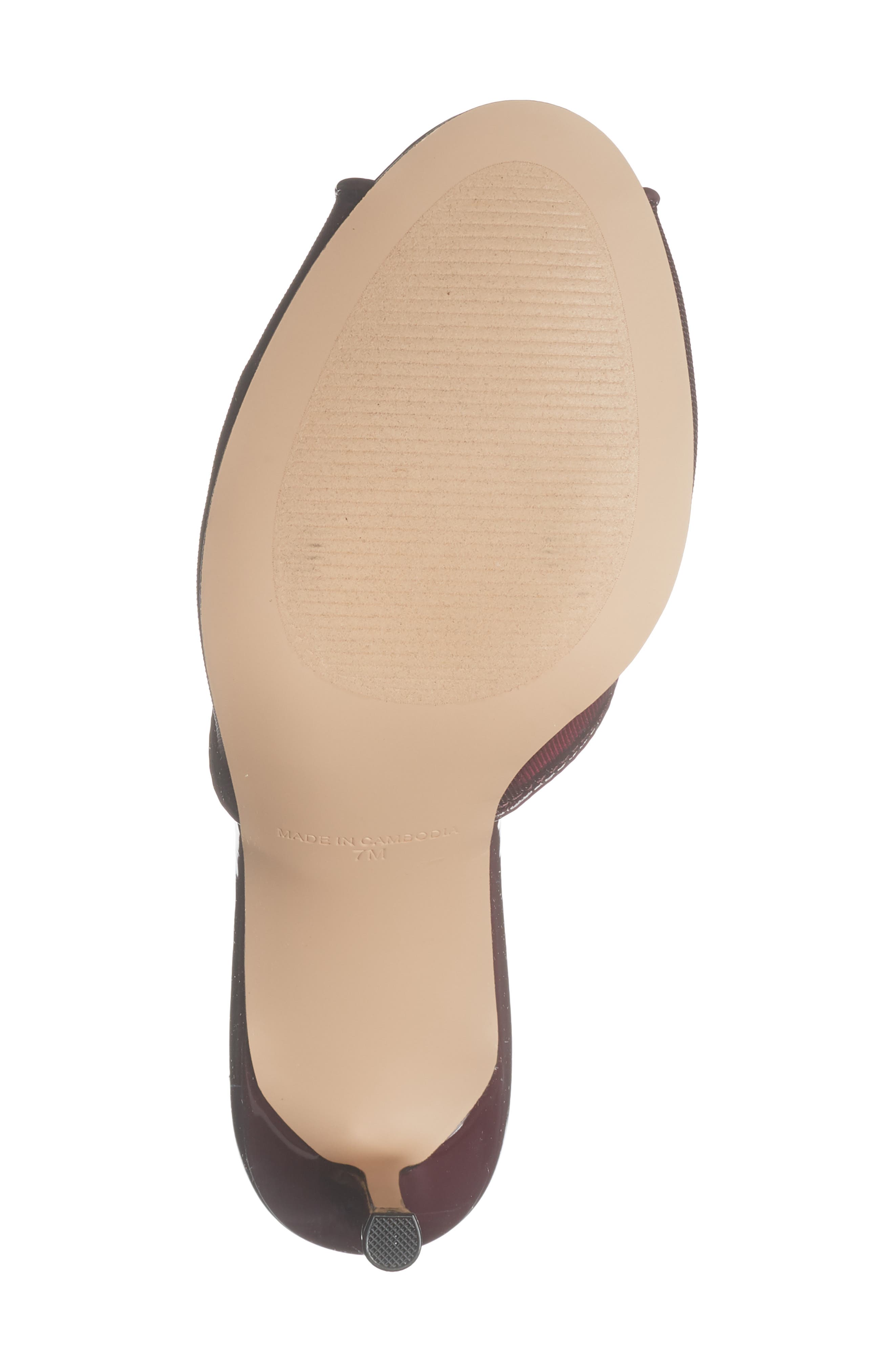 Rowe Peep Toe Sandal, Alternate, color, BURGUNDY MESH