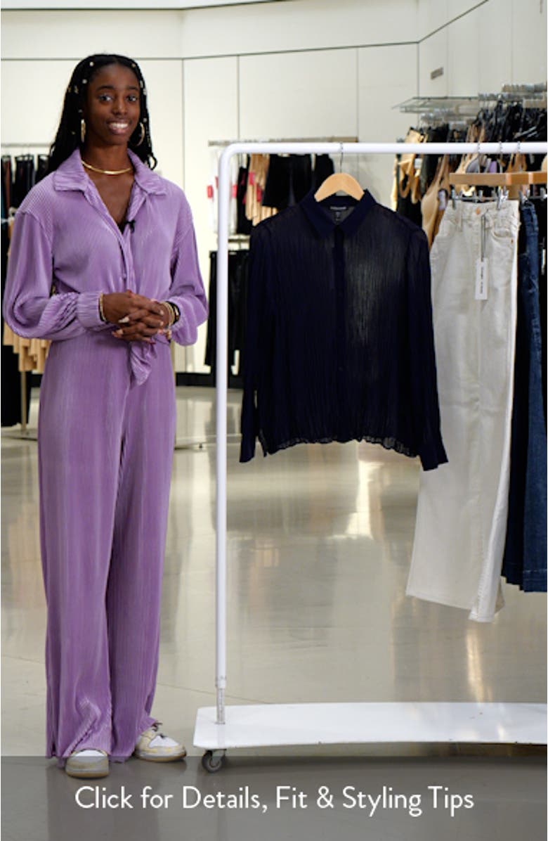 Textured Silk Button-Up Shirt, sales video thumbnail