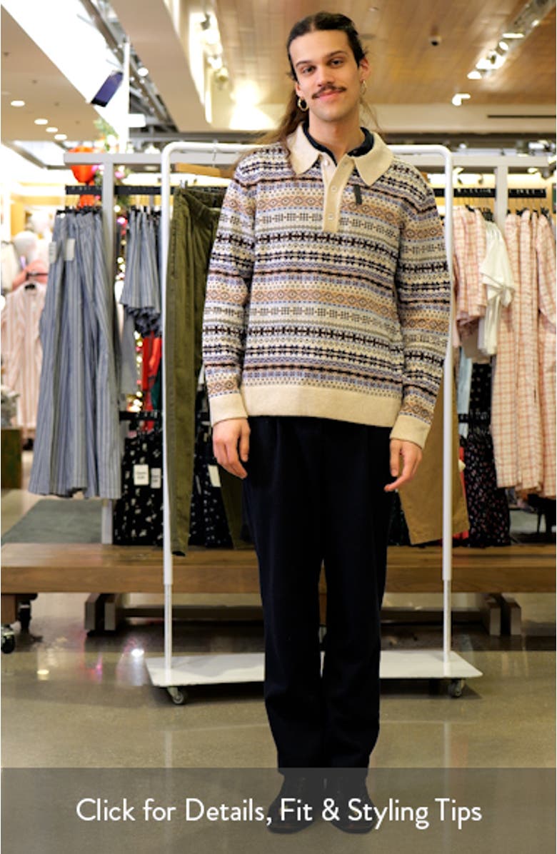 Robbie 60004 Fair Isle Polo Sweater, sales video thumbnail