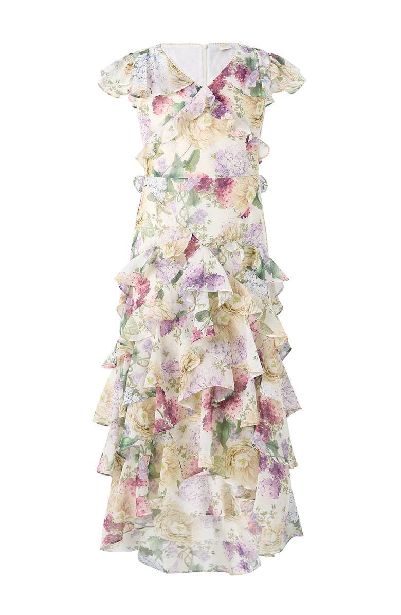 Marlo Kids Seraphina Frill Maxi Dress, Main, color, Floral
